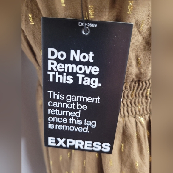 Express Cotton / Metallic Sundress XS New - Picture 4 of 7